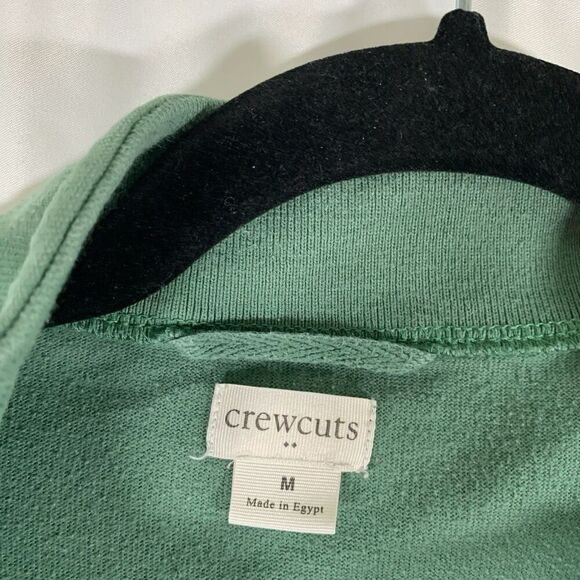 Crewcuts Sweater Boys Medium Green 1/4 Zip Long Sleeve 100% Cotton Pullover - Picture 2 of 6